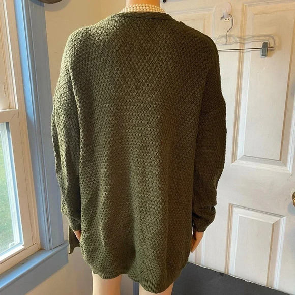 AAMILIFE Chunky Knit Cozy Casual Open Cardigan Sweater Women Size S Pocket - Picture 5 of 7